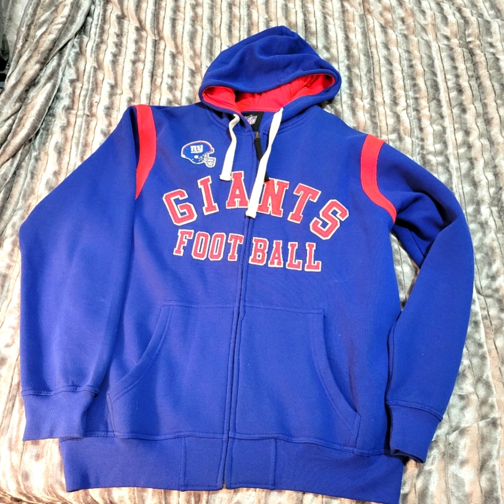 NY Giants Zipper Front Hoodie